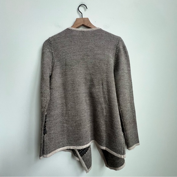 Garnet Hill fair Isle knit draped sweater open cardigan longline Wool Alpaca - Picture 6 of 11